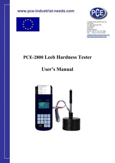 Leeb Hardness tester Instruction Manual